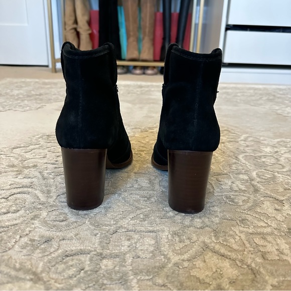 Black Splendid Suede Ankle Boots - Picture 6 of 16